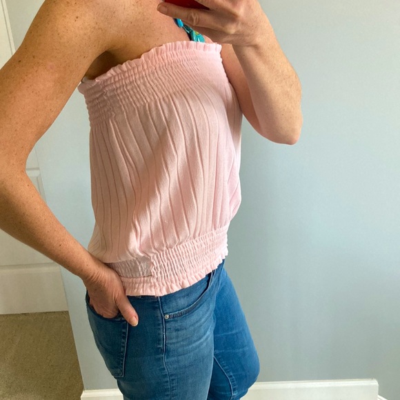 Pink Ribbed Tube Top - Picture 4 of 8